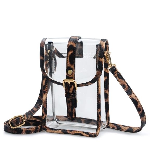 Clear Pvc Saddle Crossbody Bag Stadium Aroved Transparent Purse C ;) - Picture 1 of 5